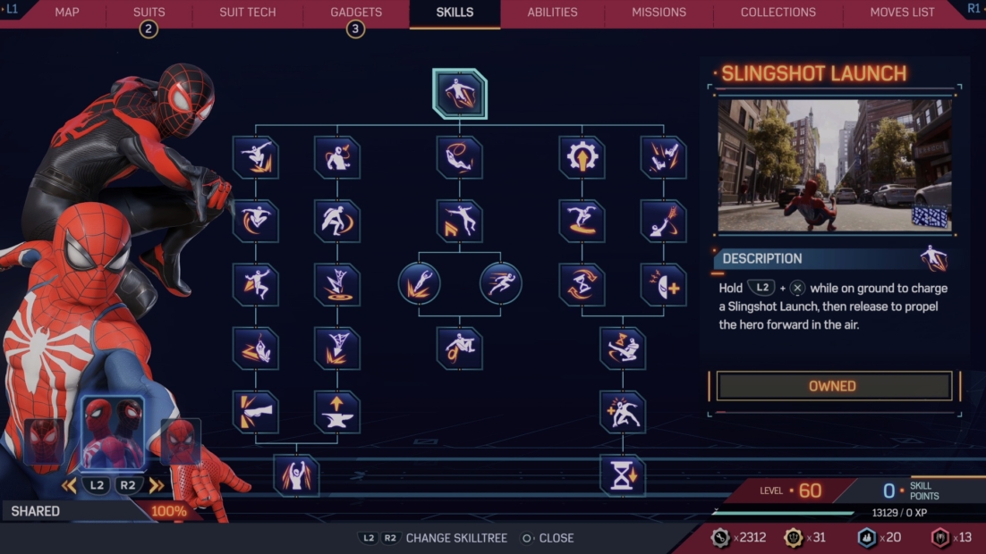 Spider-Man 2 Skill Tree