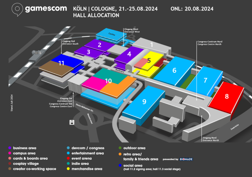 gamescom Hallenplan