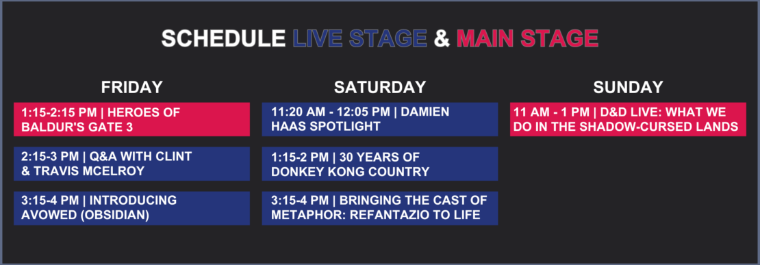 EGX 2024: Live Stage & Main Stage Schedule