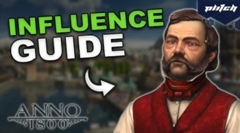 Anno 1800 influence guide with game character