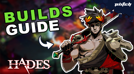 Zagreus holding a weapon