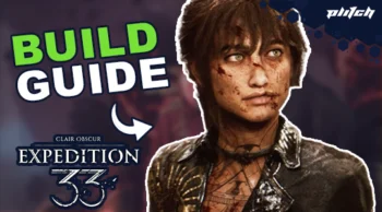 The thumbnail features a woman with tattoos and a dark top. The text 'BUILD GUIDE' is displayed in large green letters. Below is 'EXPEDITION 33' in a decorative font.