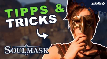 Person mit hochgestecktem Haar hält eine Hand vor den Mund, daneben der Text 'TIPPS & TRICKS' und das Logo 'SOULMASK'