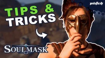 Person with hair tied up holds a hand near the mouth next to the text 'TIPS & TRICKS' and the 'SOULMASK' logo