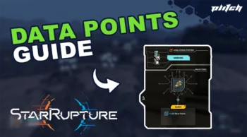 Graphic titled 'DATA POINTS GUIDE' with an arrow pointing to a game interface showing 'CLAIM +400 Data Points'