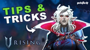 V Rising tips & tricks thumbnail with vampire