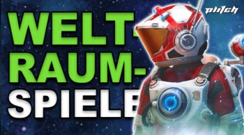 Weltraumspiele Thumbnail mit No Man's Sky Charakter