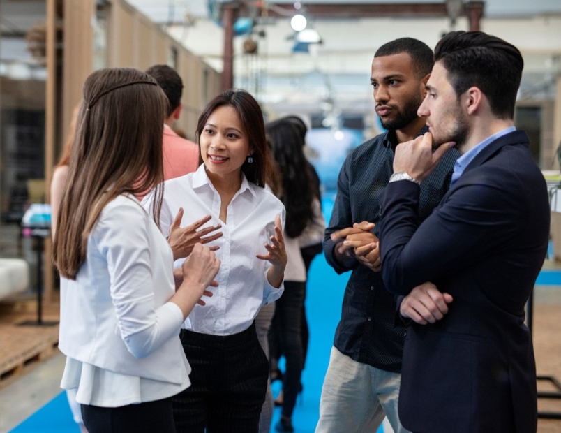 People networking at gaming events