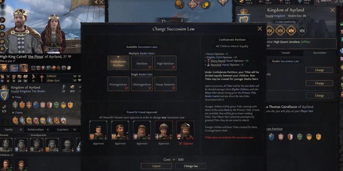 Crusader Kings 3 Tipps zur Erbfolge