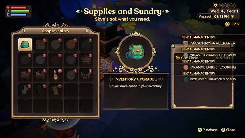 Fae Farm tips: expand your inventory