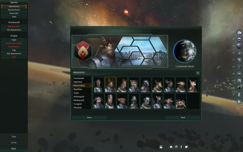 Stellaris world creation menu