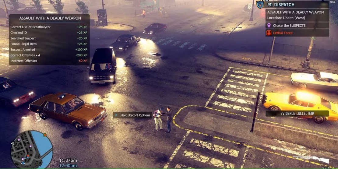 arresting a suspect in The Precinct